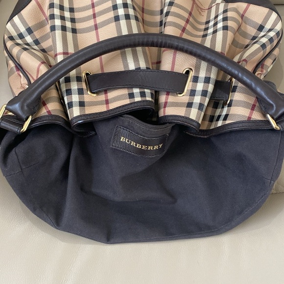 Burberry Haymarket  Nova Check Medium Hobo Handbag - Picture 16 of 16